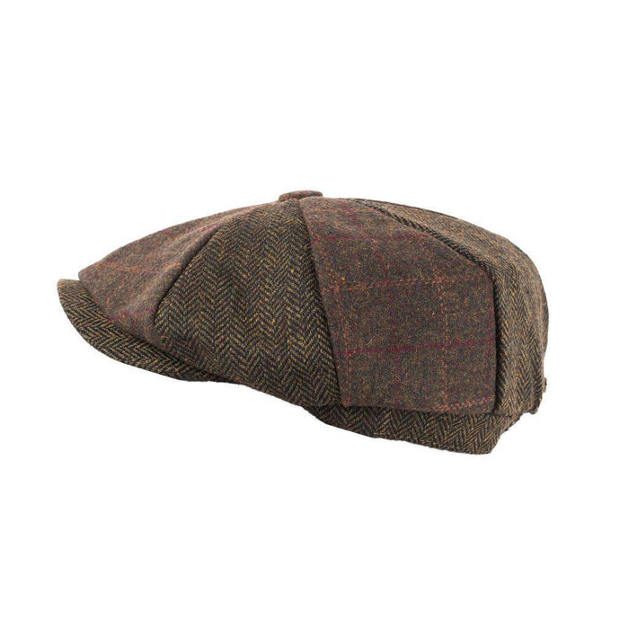 Heritage Traditions Tweed Patchwork Newsboy Cap - Premium Wool Mix Hat