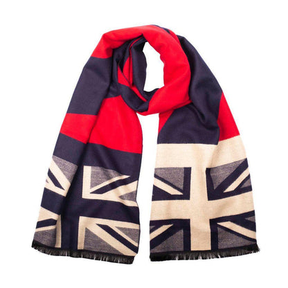Union Jack Jacquard Scarf at Heritage Traditions - Luxurious and Modern