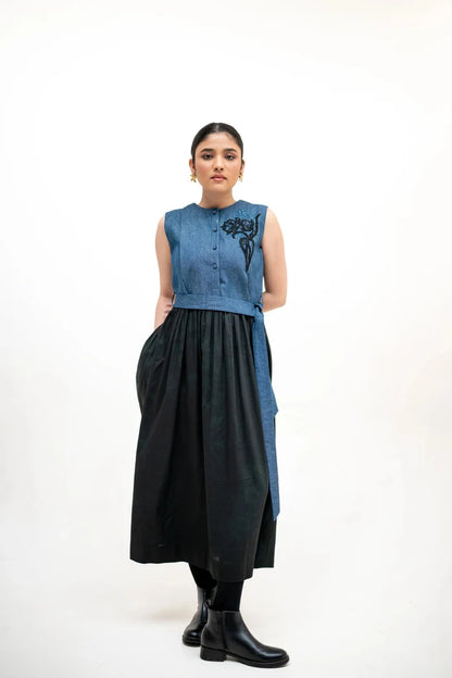 Valerie Denim Applique' Dress Bloome