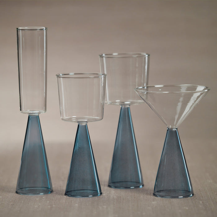 Veneto Glassware - Blue - Glassware by Carlyle Avenue