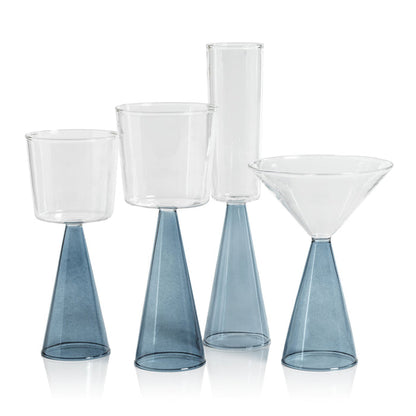 Veneto Glassware - Blue - Glassware by Carlyle Avenue