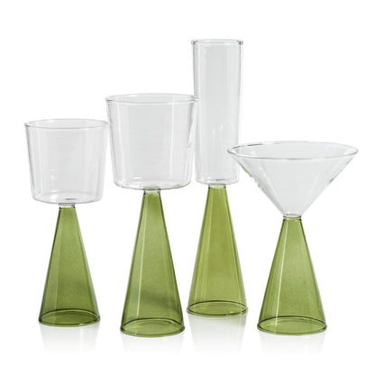 Veneto Glassware - Green - Glassware by Carlyle Avenue