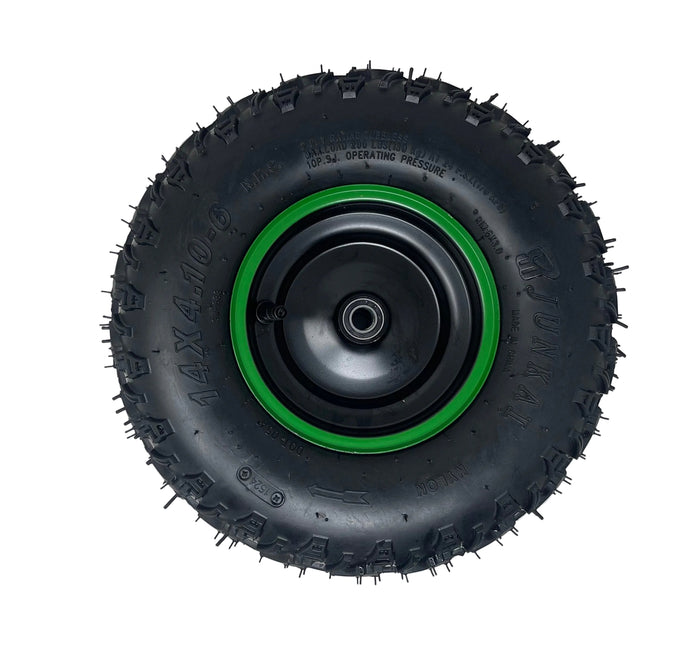 Replacement Tire + Rim | 14x4.10-6 | 14x5.00-6 | Venom 1300W ATV Green