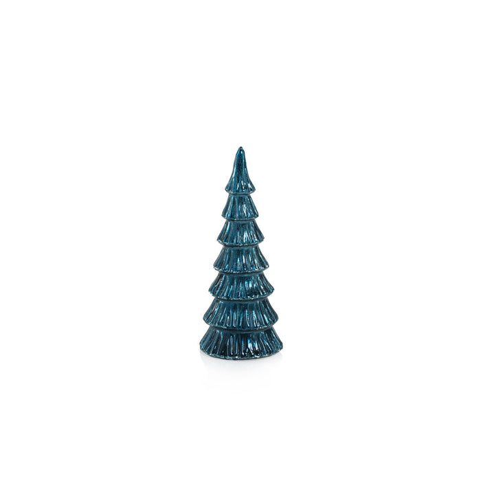 Verbier LED Glass Tree - Blue and Silver - Christmas Trees by Carlyle Avenue