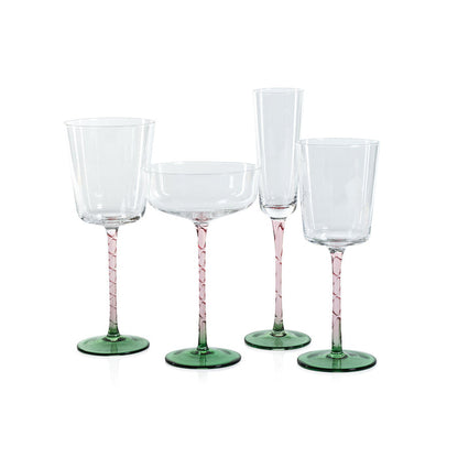 Vicenza Glassware - Green and Pink - Drinkware Sets by Carlyle Avenue