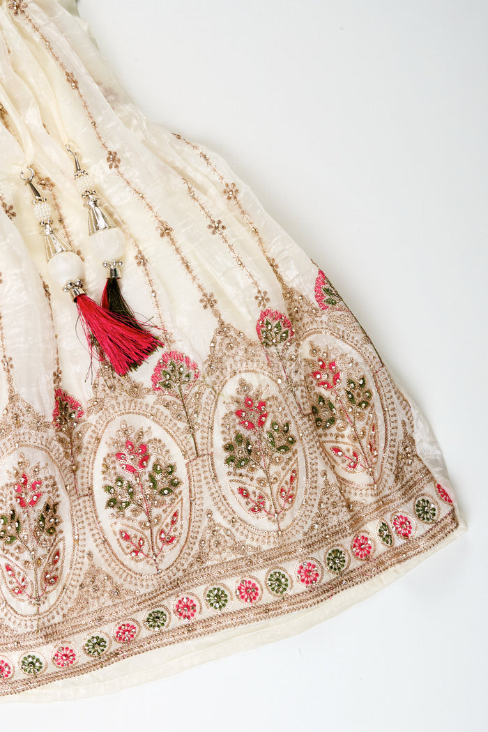 The Nesavu Girls Lehenga Choli Viscose Silk Lehenga Choli Set for Girls with Yoke Detailing for Ethnic Parties Nesavu Nesavu girls lehenga choli designer yoke viscose silk  ideal ethnic birthdays weddings