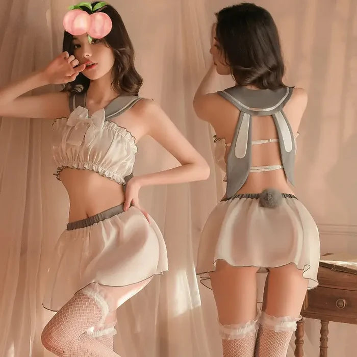 White Playboy Bunny Costume