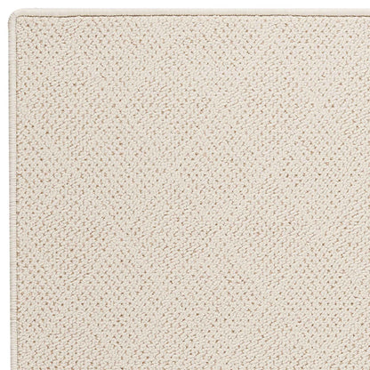 White Wicker-Serged Machine Woven Rug Rectangle image