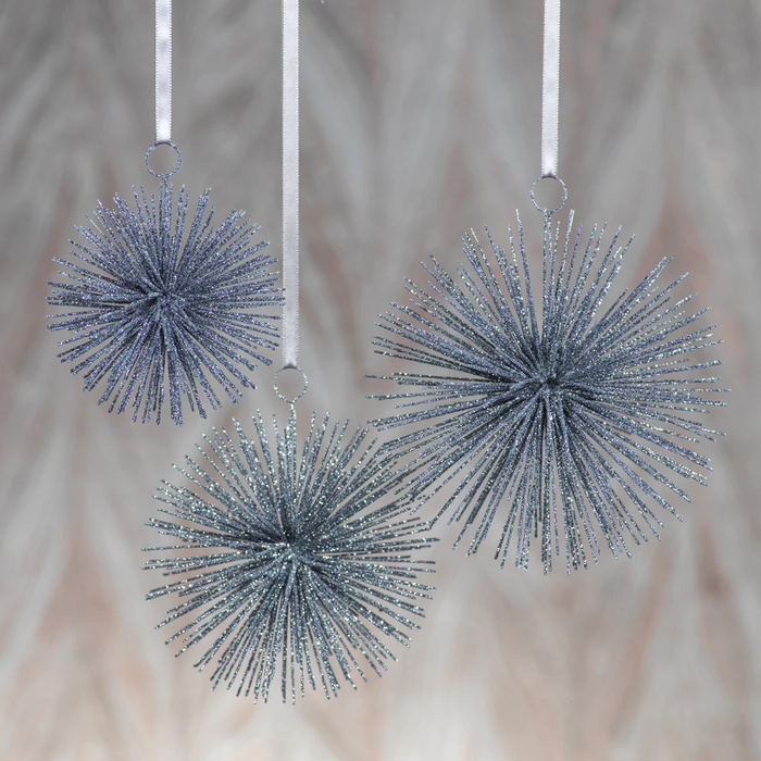 Wire Star Burst Ornament - Silver - Ornaments by Carlyle Avenue