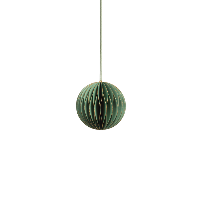 Wish Paper Decorative Ornaments - Green w/Gold Glitter (Set of 12) - Christmas Decor by Carlyle Avenue