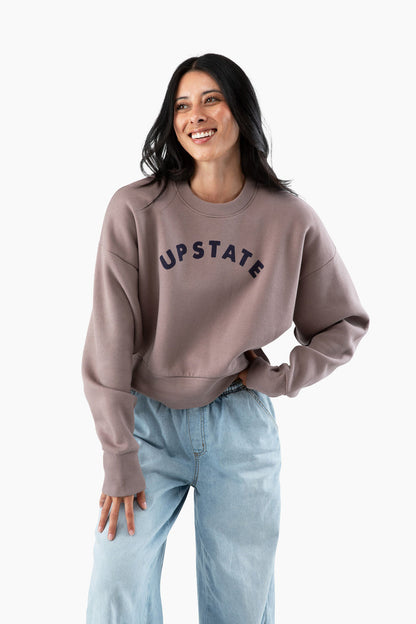 Women's Upstate Arch Heavyweight Sweatshirt - Shiitake / Navy